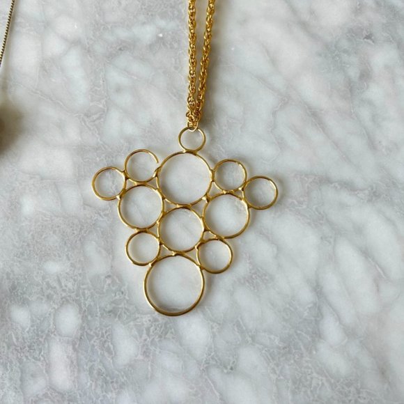 Lot 3 goldtone retro necklaces for layering - Picture 2 of 3